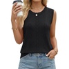 image:imageLYANER Womens Eyelet Sleeveless Tank Top Round Neck Loose Fit Dressy Casual Flowy Shirt BlouseBlack