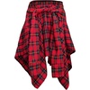 image:imageLYANER Womens Plaid Tie Front High Waist Pleated ALine Mini Short Skater SkirtRed