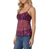 image:imageLYANER Womens Print Sheer Mesh Spaghetti Straps Sleeveless Ruffle Y2k Babydoll Cami TopsRose