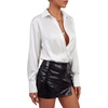image:imageLYANER Womens Satin Blouse Long Sleeve Silk Button Down Shirts Work Office Dressy TopsWhite