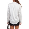 image:imageLYANER Womens Satin Blouse Long Sleeve Silk Button Down Shirts Work Office Dressy TopsWhite