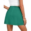 image:imageLYANER Womens Satin Silky Mini Skirt Elastic High Waisted Side Zipper A Line Flowy Short SkirtsTurquoise1 With Lining