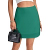 image:imageLYANER Womens Satin Silky Mini Skirt Elastic High Waisted Side Zipper A Line Flowy Short SkirtsTurquoise1 With Lining