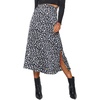 image:imageLYANER Womens Sexy High Waist Leopard Print Side Slit Split Hem Midi A Line SkirtBlack