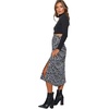image:imageLYANER Womens Sexy High Waist Leopard Print Side Slit Split Hem Midi A Line SkirtBlack