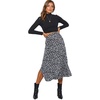 image:imageLYANER Womens Sexy High Waist Leopard Print Side Slit Split Hem Midi A Line SkirtBlack