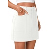 image:imageLYANER Womens High Waist Casual Denim Skirt  Summer Stretch Vintage Mini Jean Skirts with PocketsOffwhite