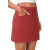 image:imageLYANER Womens High Waist Casual Denim Skirt  Summer Stretch Vintage Mini Jean Skirts with PocketsWine Red
