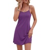 image:imageLYANER Womens V Neck Spaghetti Strap Mini Cami Dress Sleeveless Sexy Summer Beach SundressPurple