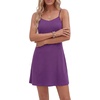 image:imageLYANER Womens V Neck Spaghetti Strap Mini Cami Dress Sleeveless Sexy Summer Beach SundressPurple