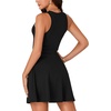 image:imageLYANER Womens A Line Tank Crewneck Swing Flared Elegant Cocktail Mini Short Tank DressBlack