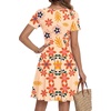 image:imageLYANER Womens Fit and Flare Casual Mini Dress  Summer Scoop Neck Short Sleeve Ruffle A Line Beach Vacation Short Skater DressesDark Beige