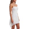 image:imageLYANER Womens Floral Lace Mesh Party Mini Dress  Spaghetti Strap Sleeveless Ruched Bodycon Cocktail Short DressesWhite