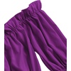 image:imageLYANER Womens Off Shoulder Ruffle Trim Puff Long Sleeve Tube Crop Blouse Shirt TopGrape Purple