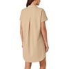 image:imageLYANER Womens Shirt Dress Collar Neck Short Sleeve Button Down Blouse DressKhaki