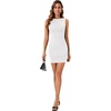 image:imageLYANER Womens Summer Boat Neck Sleeveless Party Bodycon Mini DressWhite