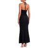 image:imageLYANER Womens Tie Backless Tiered Halter Dress  Summer Sleeveless Ruffle Bodycon Beach Vacation Cocktail Party Wedding Guest Boho Casual Maxi DressesBlack