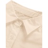 image:imageLYANER Womens V Neck Casual Shirt Dress  Collar Button Down Loose Long Sleeve Mini DressesBeige