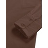 image:imageLYANER Womens V Neck Casual Shirt Dress  Collar Button Down Loose Long Sleeve Mini DressesDark Brown