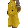 image:imageLYANER Womens V Neck Casual Shirt Dress  Collar Button Down Loose Long Sleeve Mini DressesGinger