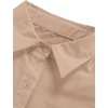 image:imageLYANER Womens V Neck Casual Shirt Dress  Collar Button Down Loose Long Sleeve Mini DressesKhaki