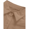 image:imageLYANER Womens V Neck Casual Shirt Dress  Collar Button Down Loose Long Sleeve Mini DressesLight Pure Dark Khaki