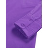 image:imageLYANER Womens V Neck Casual Shirt Dress  Collar Button Down Loose Long Sleeve Mini DressesPure Dark Purple