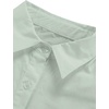 image:imageLYANER Womens V Neck Casual Shirt Dress  Collar Button Down Loose Long Sleeve Mini DressesPure Light Green