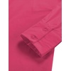 image:imageLYANER Womens V Neck Casual Shirt Dress  Collar Button Down Loose Long Sleeve Mini DressesPure Light Wine Red