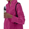 image:imageLYANER Womens V Neck Casual Shirt Dress  Collar Button Down Loose Long Sleeve Mini DressesPurplish Red