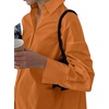 image:imageLYANER Womens V Neck Casual Shirt Dress  Collar Button Down Loose Long Sleeve Mini DressesSolid Ginger