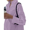image:imageLYANER Womens V Neck Casual Shirt Dress  Collar Button Down Loose Long Sleeve Mini DressesSolid Purple