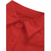 image:imageLYANER Womens V Neck Casual Shirt Dress  Collar Button Down Loose Long Sleeve Mini DressesSolid Red