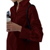 image:imageLYANER Womens V Neck Casual Shirt Dress  Collar Button Down Loose Long Sleeve Mini DressesWine Red