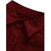 image:imageLYANER Womens V Neck Casual Shirt Dress  Collar Button Down Loose Long Sleeve Mini DressesWine Red