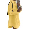 image:imageLYANER Womens V Neck Casual Shirt Dress  Collar Button Down Loose Long Sleeve Mini DressesYellow