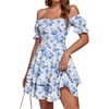 Blue White Print