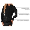 image:imageLYANER Womens Bow Tie Neck Business Work Blouse  Ruffle Long Sleeve Dressy Office Shirt TopBlack