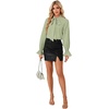 image:imageLYANER Womens Bow Tie Neck Business Work Blouse  Ruffle Long Sleeve Dressy Office Shirt TopLight Green