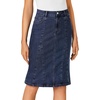 image:imageLYANER Womens High Waisted Denim Skirt  Summer Knee Length Pencil Mermaid Stretch Jean Skirts with PocketsNavy Blue