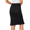 image:imageLYANER Womens High Waisted Denim Skirt  Summer Knee Length Pencil Mermaid Stretch Jean Skirts with PocketsPure Black