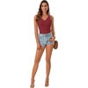 image:imageLYANER Womens Lace Trim V Neck Y2k Cami Top  Ribbed Knit Sleeveless Slim Fitted Basic Going Out Tank Tops Fashion Camisole Trendy UndershirtBurgundy