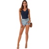 image:imageLYANER Womens Lace Trim V Neck Y2k Cami Top  Ribbed Knit Sleeveless Slim Fitted Basic Going Out Tank Tops Fashion Camisole Trendy UndershirtDeep Navy Blue