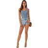 image:imageLYANER Womens Lace Trim V Neck Y2k Cami Top  Ribbed Knit Sleeveless Slim Fitted Basic Going Out Tank Tops Fashion Camisole Trendy UndershirtDusty Blue