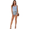 image:imageLYANER Womens Lace Trim V Neck Y2k Cami Top  Ribbed Knit Sleeveless Slim Fitted Basic Going Out Tank Tops Fashion Camisole Trendy UndershirtPale Blue