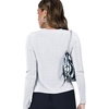 image:imageLYANER Womens ORing Open Front Cut Out V Neck Long Sleeve Crop Blouse Shirt Tops White Small