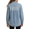 image:imageLYANER Womens Oversized Collar Casual Jacket Denim Shirts  Button Down Long Sleeve Loose Fit Lightweight Vintage Cardigan Jean ShirtBlue