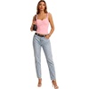 image:imageLYANER Womens Ribbed Knit Cute Tank Tops  Summer Sweetheart Neck Ruffle Strap Ruched Sleeveless Slim Fitted Cami TopPink