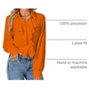 image:imageLYANER Womens Ruffle Collar Casual Blouse  Button Down Long Sleeve Victorian Dressy Top ShirtsOrange
