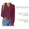 image:imageLYANER Womens Ruffle Collar Casual Blouse  Button Down Long Sleeve Victorian Dressy Top ShirtsPlum Purple